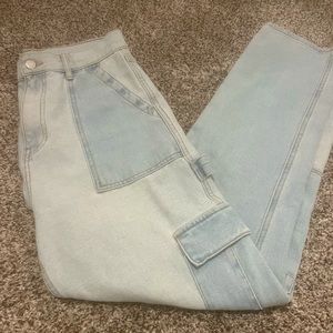 pacsun colorblock mom jean